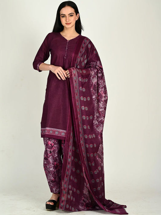 Dhiyona KL Women Ethnic Motifs Regular Kurta with Patiala & With Dupatta