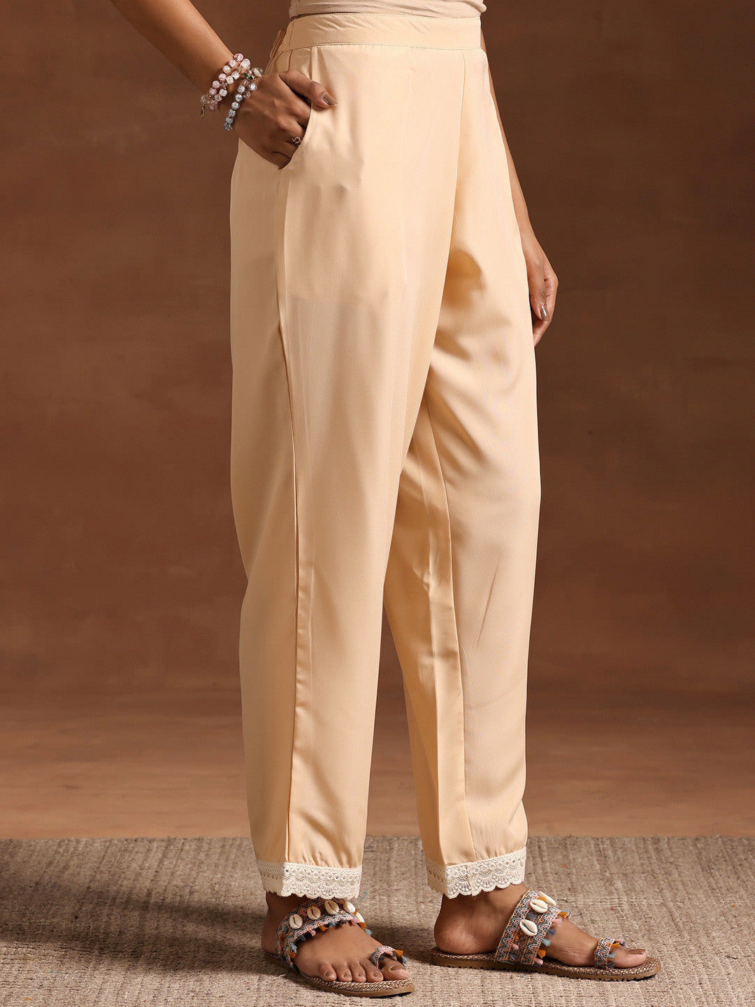 Women Floral Printed Angrakha Kurta with Trousers