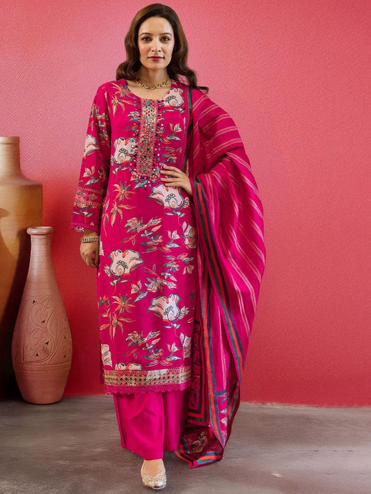 Dhiyona SN Women Floral Printed Kurta Palazzo With Dupatta Kurta Sets