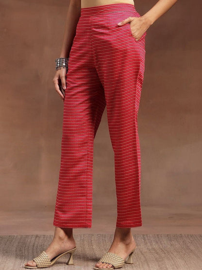 Women Printed Regular Mirror Work Kurta with Trousers & With Dupatta