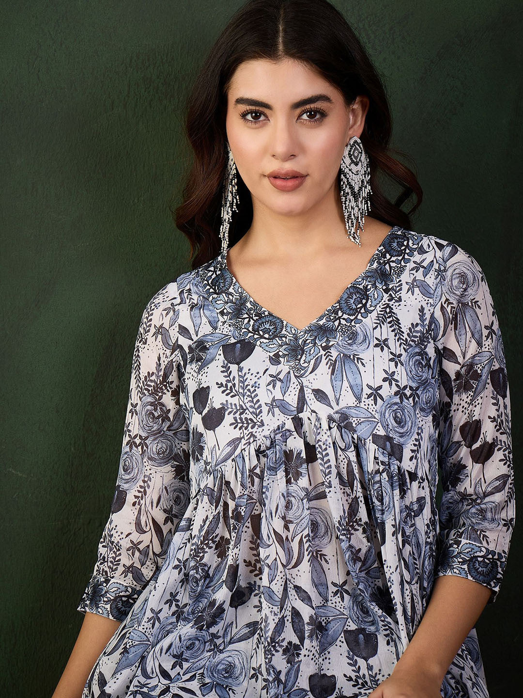 Printed Kurta With Palazzo