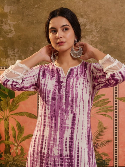 Printed Pure Cotton Round Neck Kurta & Trousers