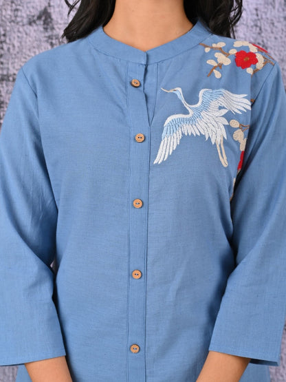 Rajhans Sky Embroidery Kurta Pant Set