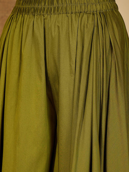 Women Ethnic Motifs Embroidered Kurta With Palazzos & Dupatta