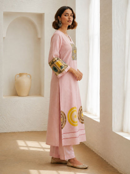 Virosh Softpink cotton kurta pant set