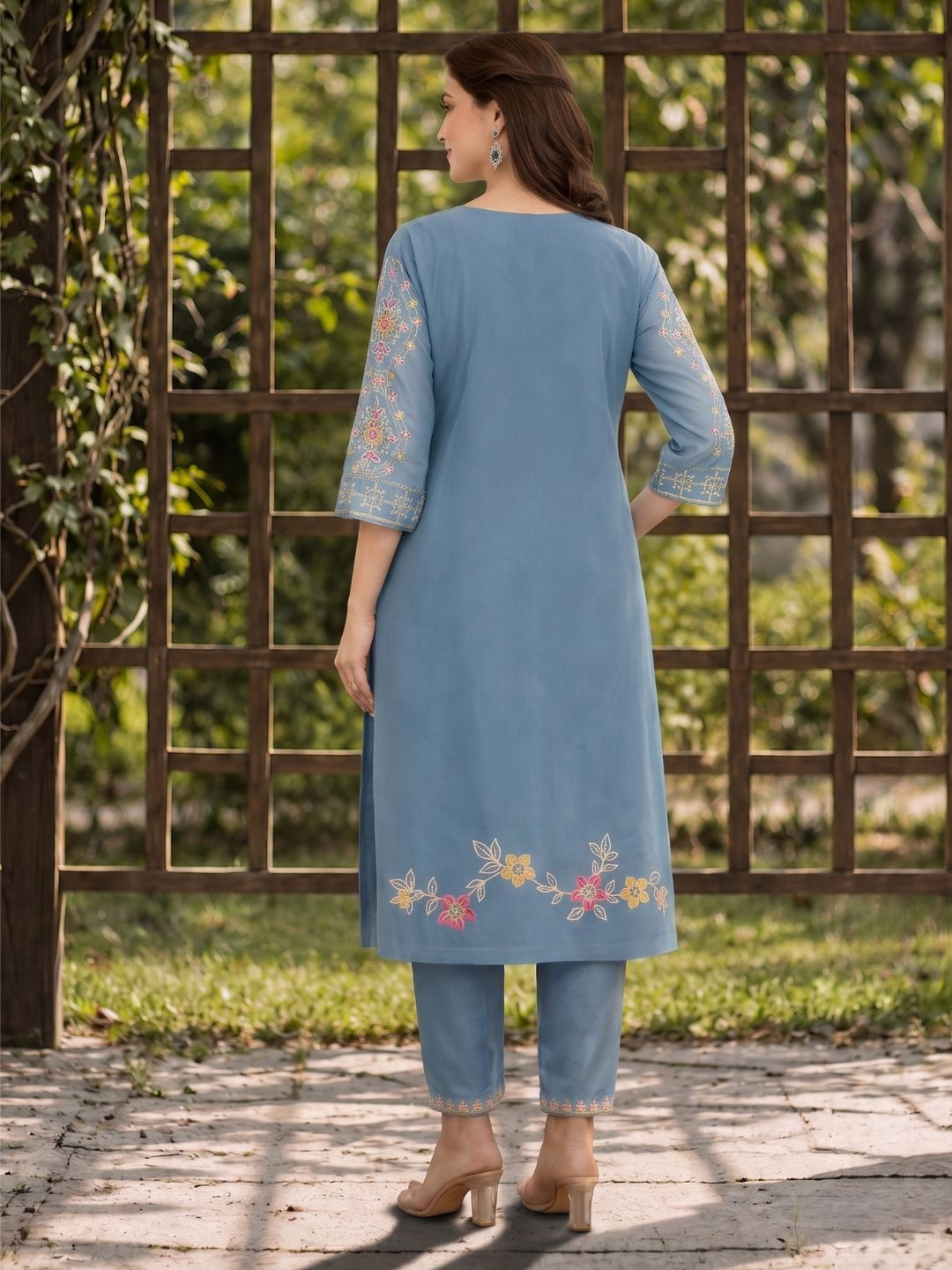 Yami Cadet Embroidered Suit Set