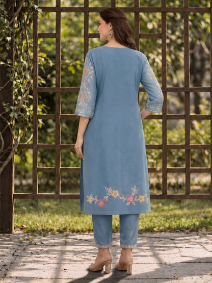 Yami Cadet Embroidered Suit Set