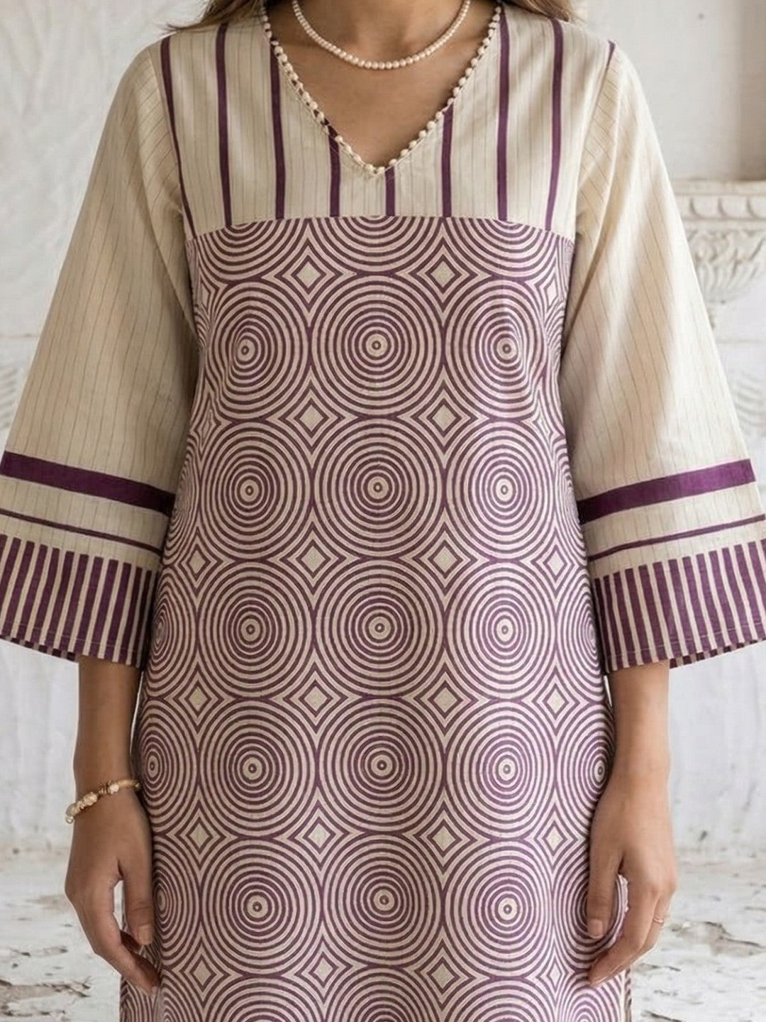 Swades thistle cotton kurta pant set