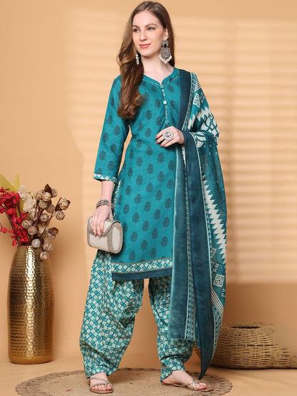 Dhiyona KL Women Floral Printed Kurta with Patiala & Dupatta