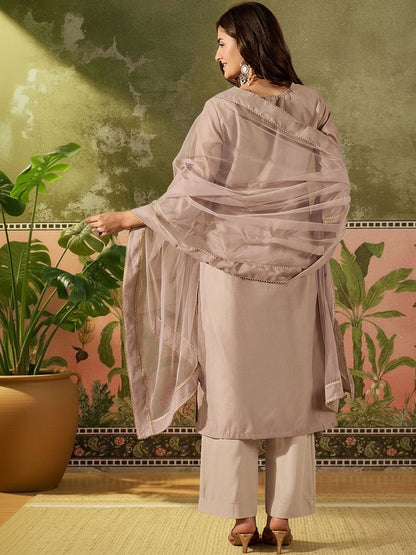 Embroidered Round Neck Kurta Sets