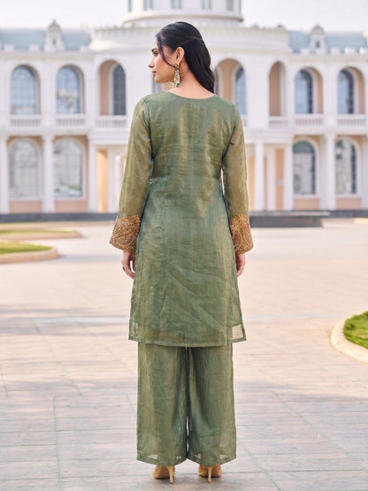 Mihika Olive Full Work Premium Suit set