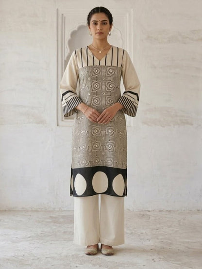Swades mono cotton kurta pant set