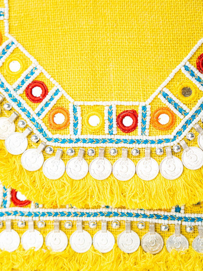 Dhiyona NR Embroidered Embellished Foldover Clutch