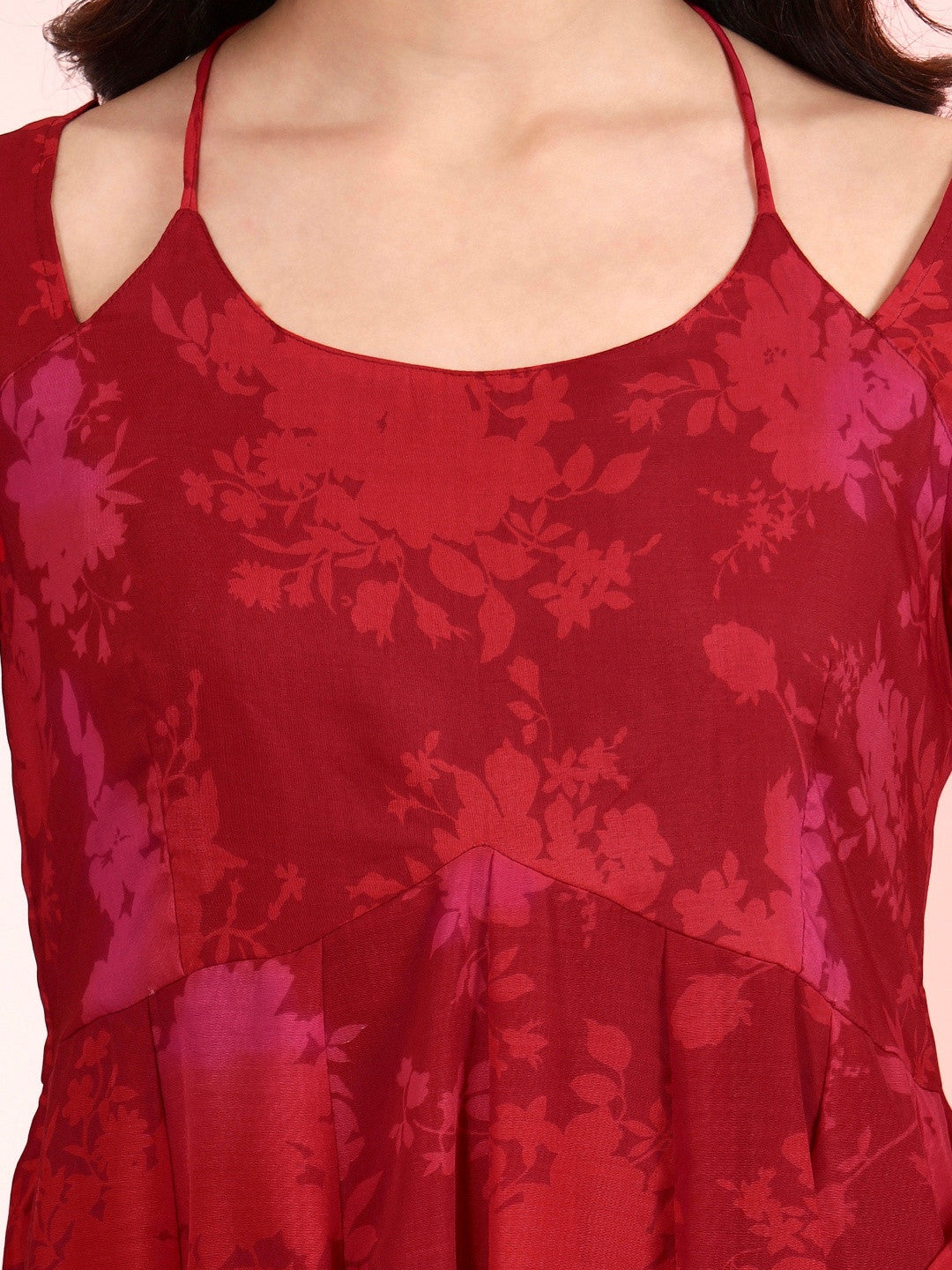 Women Floral Printed Empire Kurta with Trousers & With Dupatta