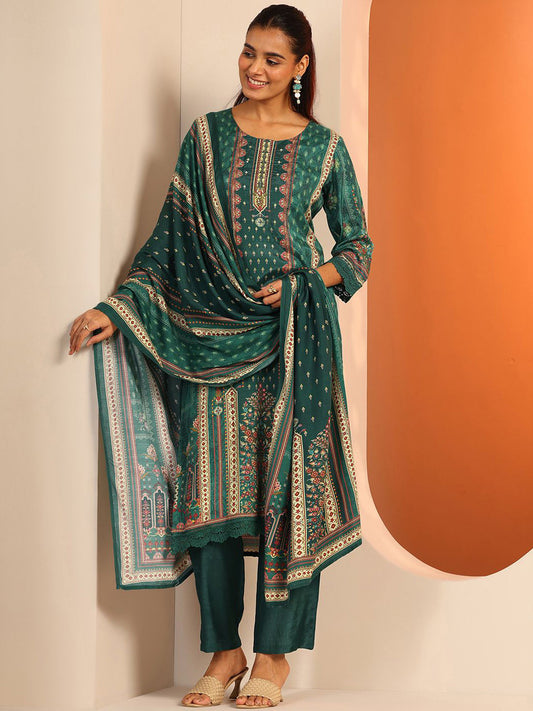 Women Ethnic Motifs Printed Regular Kurta with Trousers & Dupatta