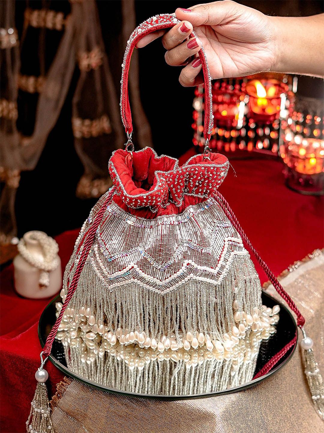 Dhiyona NR Embellished Water Resistant Potli Bag