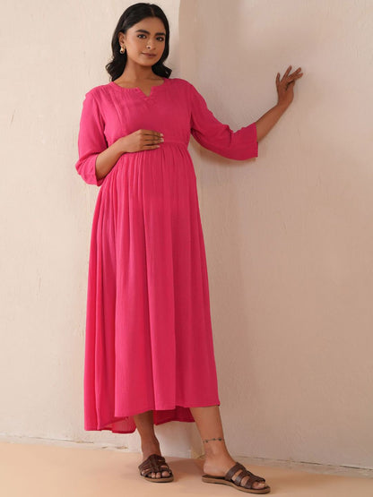 Dhiyona AY Women's Fit & Flared Maternity Ethnic Dresses