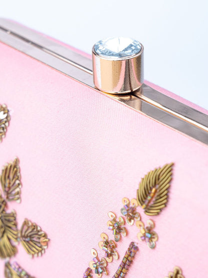 Dhiyona NR Floral Embroidered Box Clutch