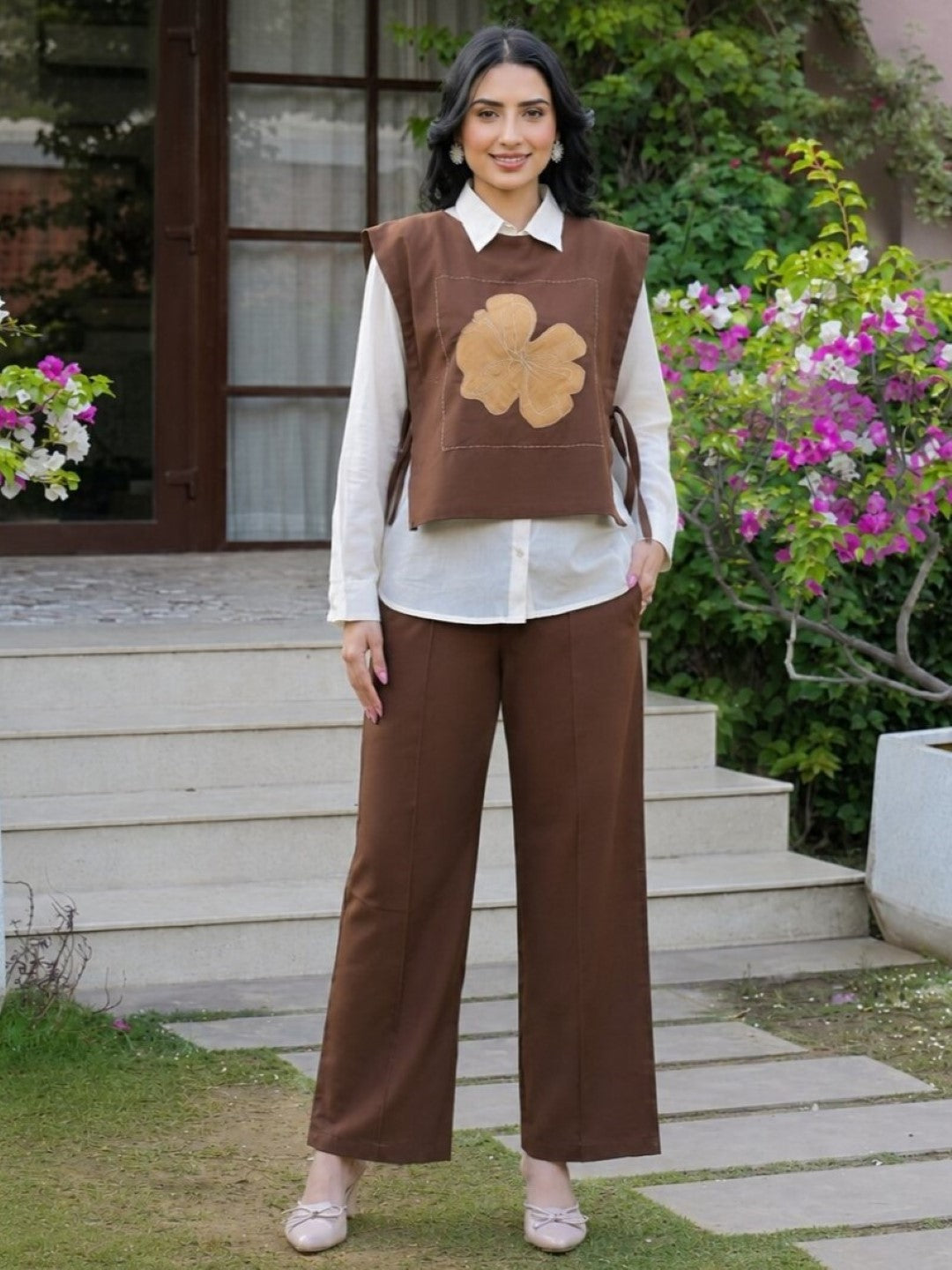 Tatva chicory cotton coord set