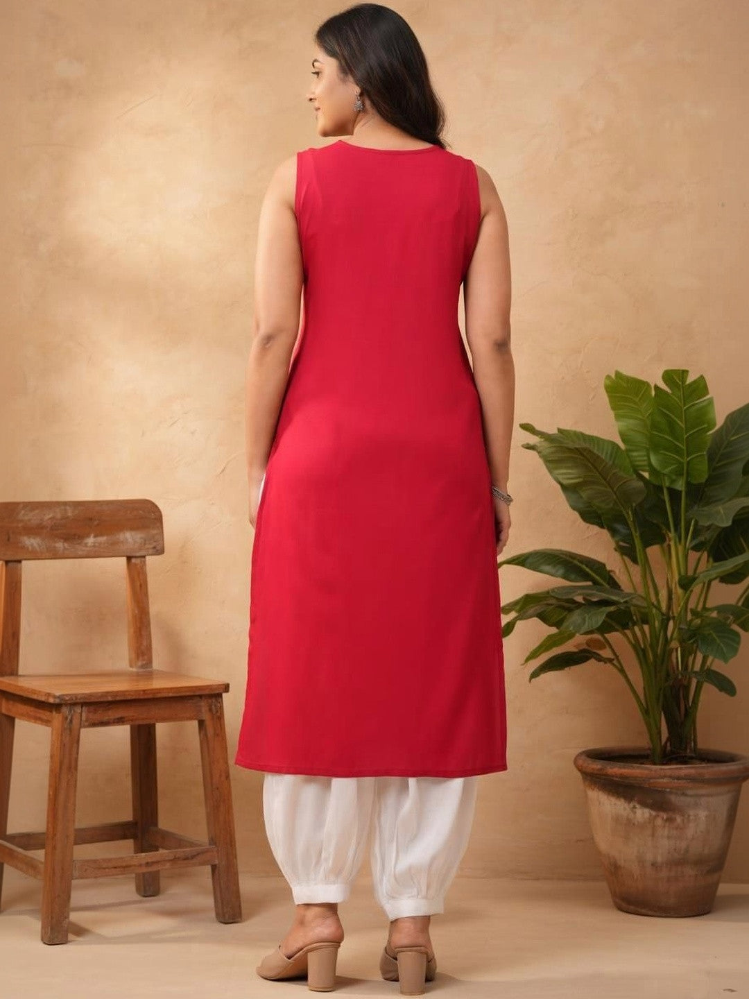V-Neck Kurta & Salwar