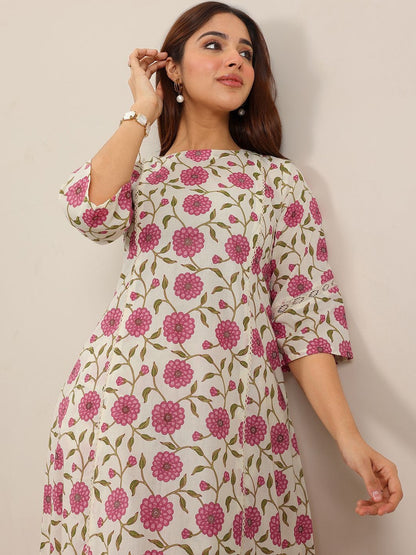 Women Floral Printed Panelled Kurta Set