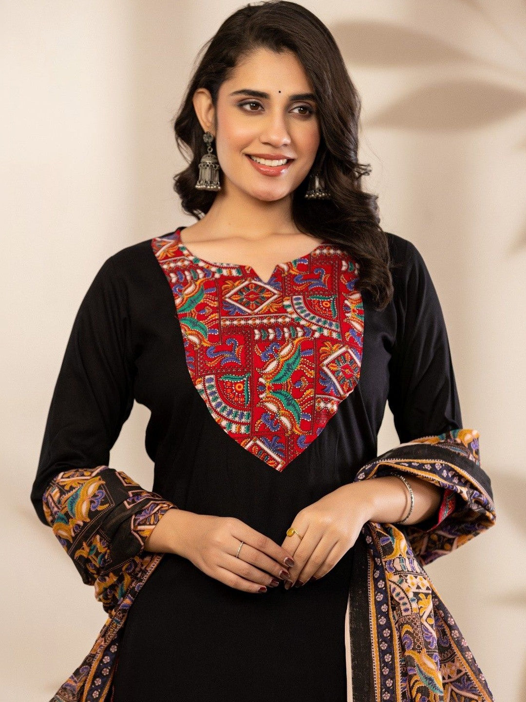Women Ethnic Motifs Printed Regular Pure Cotton Kurta with Trousers & With Dupatta