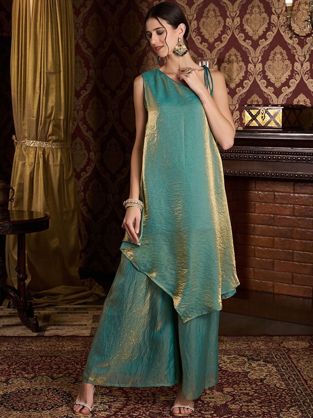 Dhiyona CH One Shoulder Kurta with Palazzos