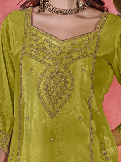 Women Ethnic Motifs Embroidered Kurta with Palazzo & Dupatta