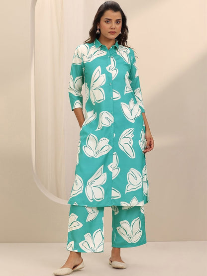 Women Floral Printed Regular Kurta with Trousers