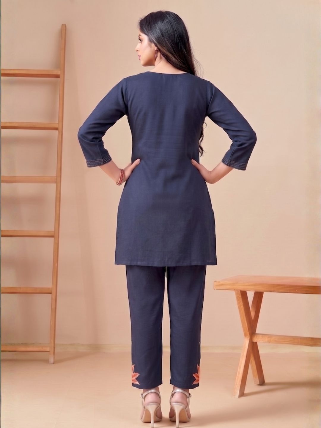 Modina Indigo APPLIQUE CO-ORD SET