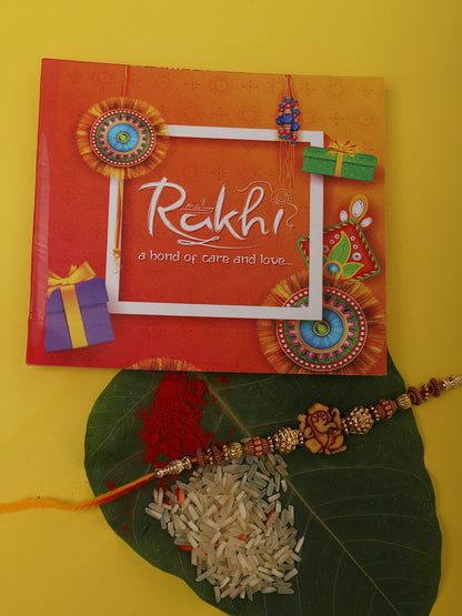 Dhiyona Unisex Beaded Thread Rakhi