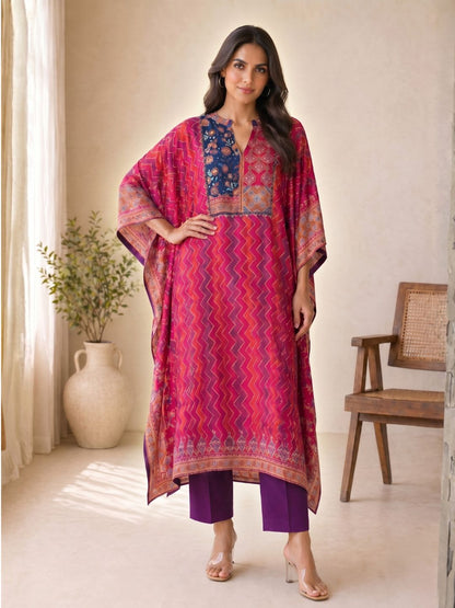 Maurya Ruby Premium Muslin Kaftan Pant Set