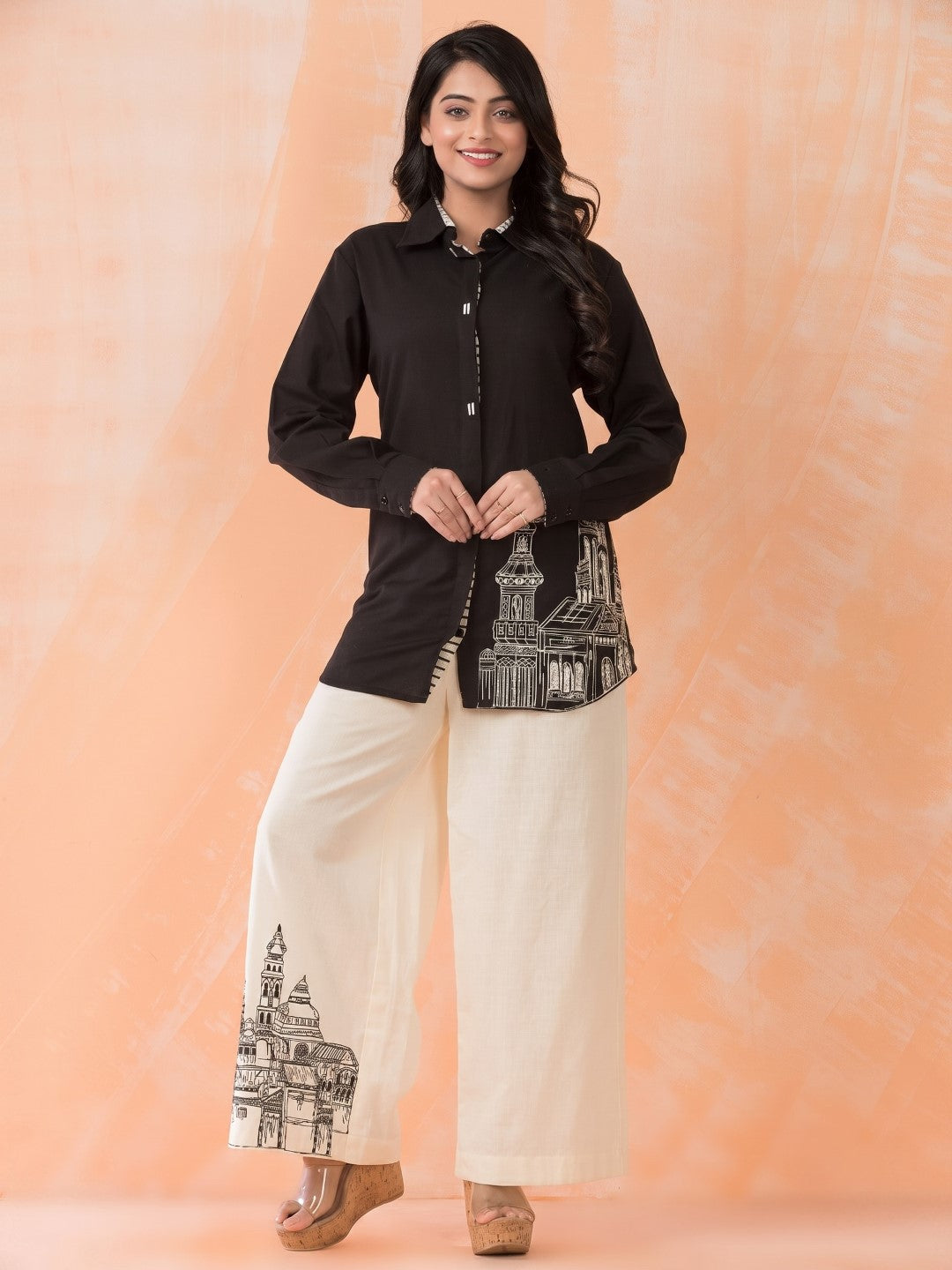 Niharika Monochrome Embroidery Co-ord Set