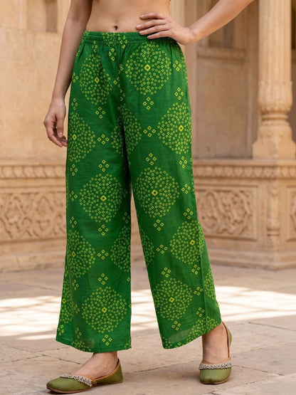 Women Printed Regular Thread Work Pure Cotton Kurta with Palazzos & With Dupatta