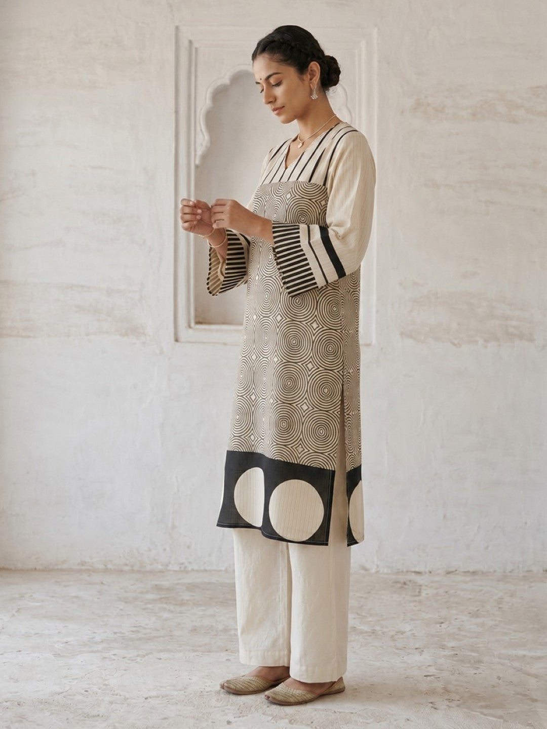 Swades mono cotton kurta pant set