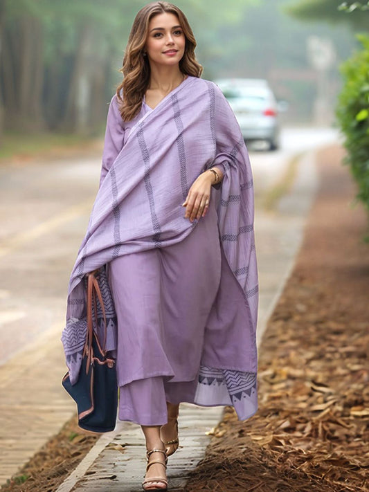 Dhiyona KL Women Regular Kurta with Palazzos & With Dupatta