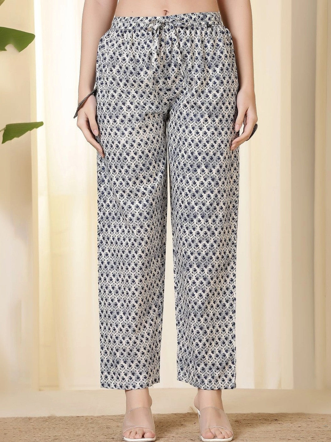 Women Ethnic Motifs Printed Empire Pure Cotton Kurta with Trousers & With Dupatta