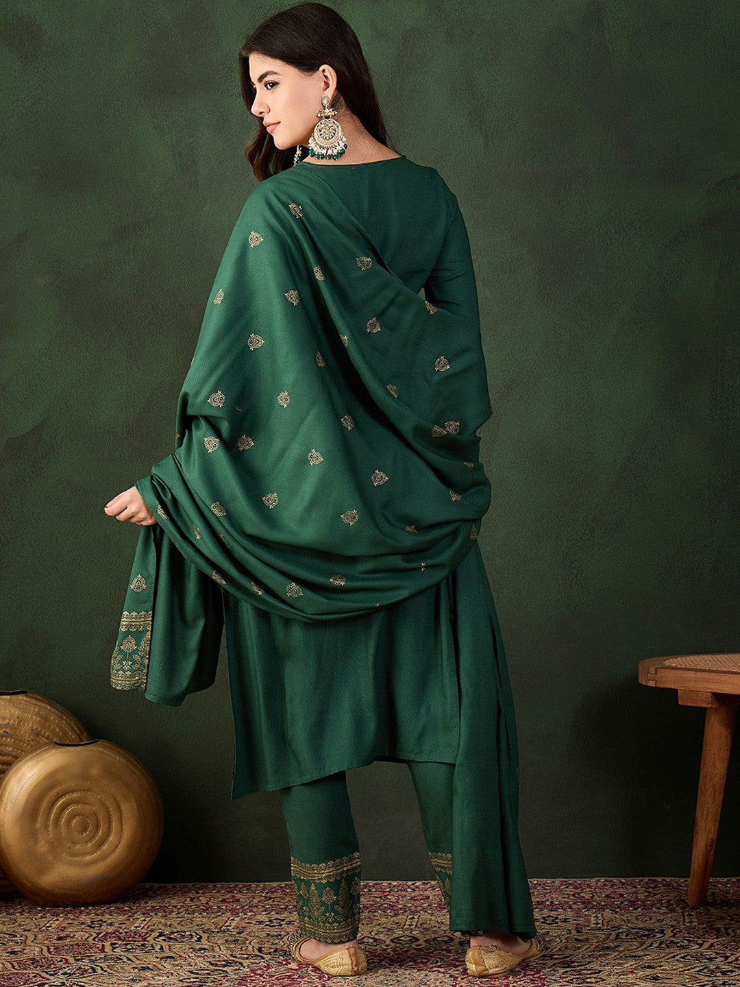 Printed Kurta & Trouser With Dupatta