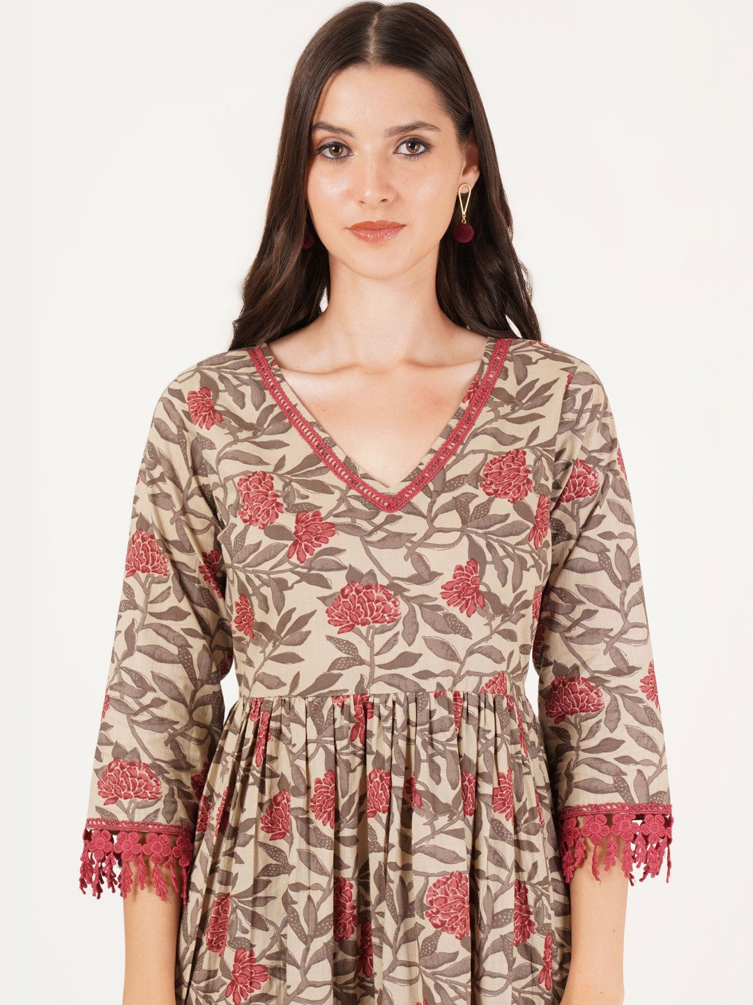 Women Floral Printed Regular Pure Cotton Kurta with Palazzos