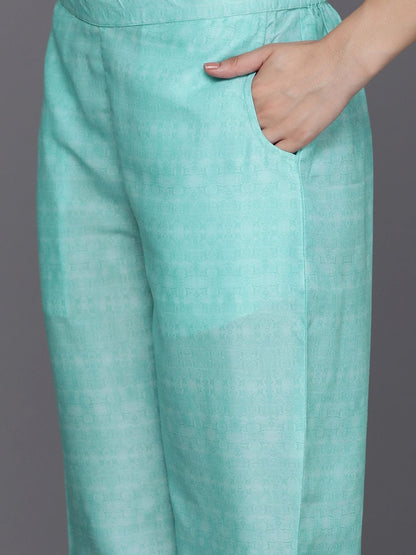 Women Ethnic Motifs Printed Regular Thread Work Kurta with Trousers