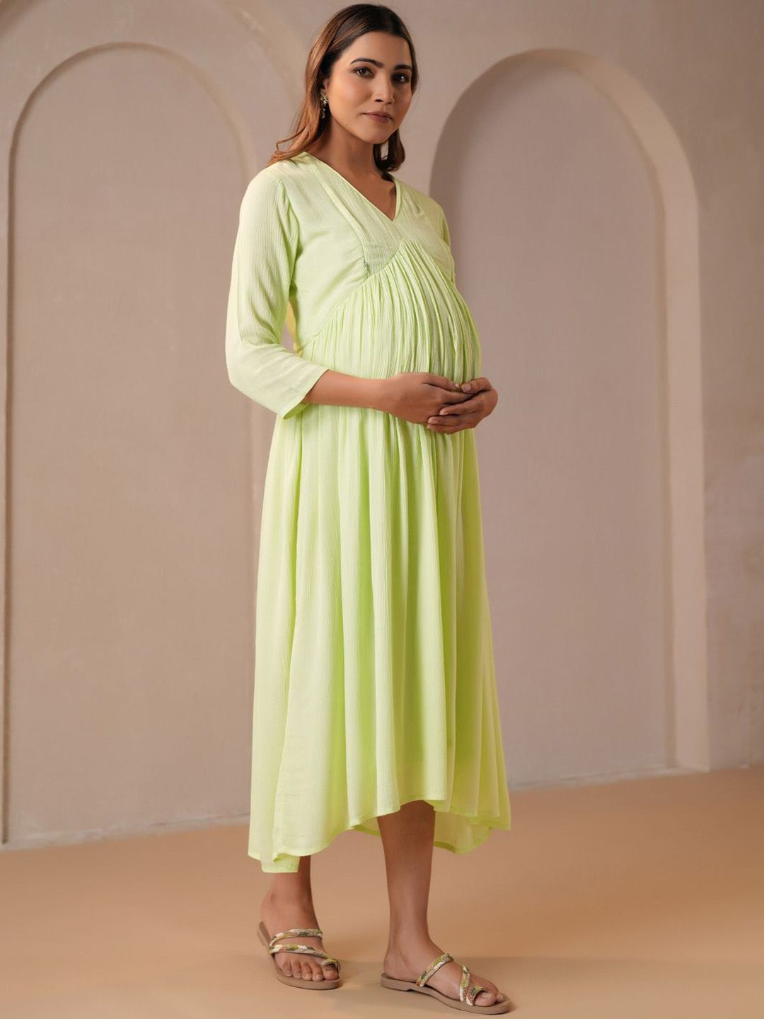 Dhiyona AY Women's Fit & Flared Maternity Ethnic Dresses