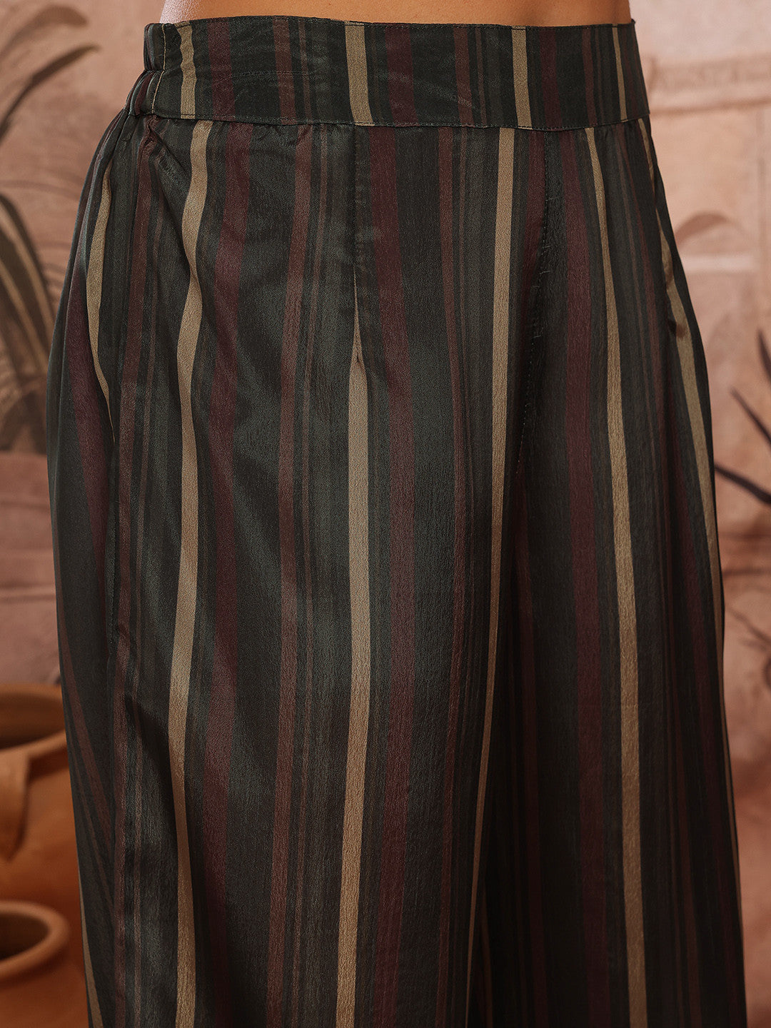 Ethnic Motifs Printed Thread Work Empire A-Line Kurta with Palazzos