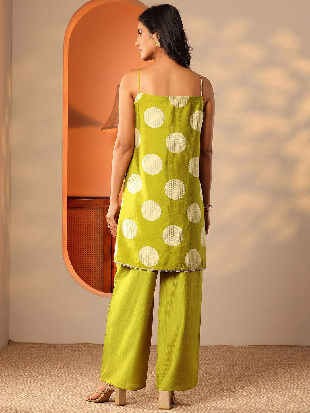 Women Geometric Printed A-Line Kurta with Palazzos