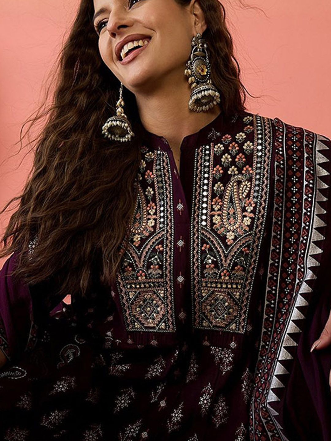 Dhiyona SN Women Embroidered Anarkali Kurta Set With Dupatta
