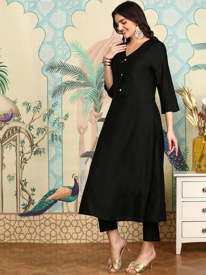 Dhiyona IS Women's Women Regular Kurta with Trousers & With Dupatta