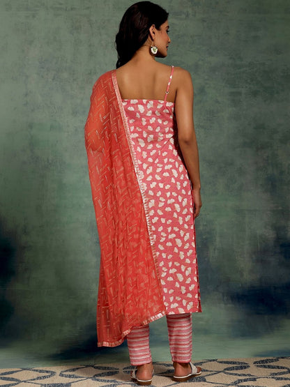 Women Ethnic Motifs Printed Regular Kurta with Trousers & With Dupatta