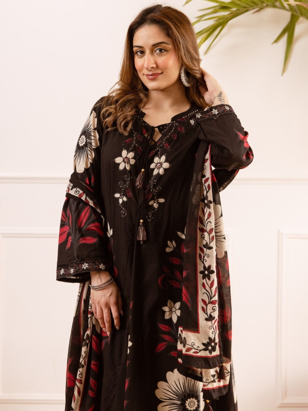 Karen Onyx cotton suit set