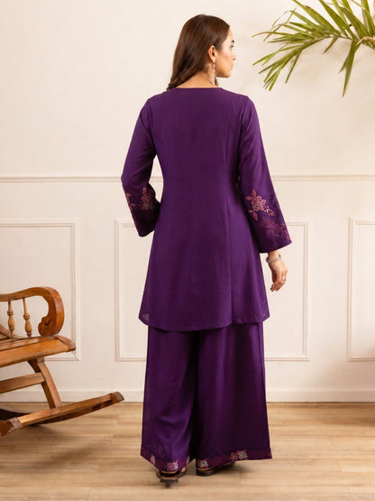 Karen grape embroidery cotton co-ord set