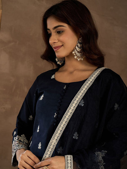 Dhiyona IN Women Floral Embroidered Kurta with Palazzo & Dupatta