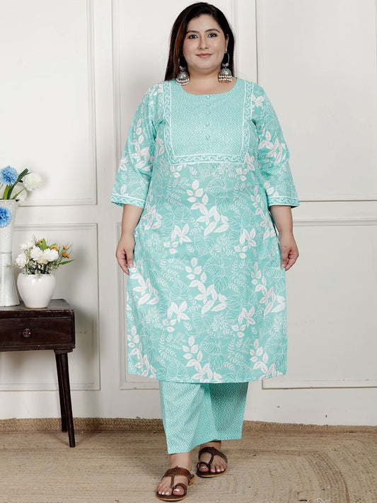 Dhiyona KL Women Printed Pure Cotton Kurta Sets With Dupatta